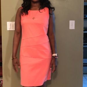 New Mid- Length Coral Summer Dress